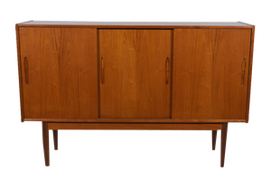Mid-Century Danish High Sideboard in Teak, 1960s