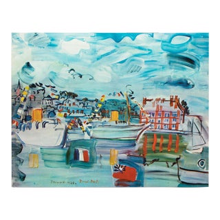 1950s After Raoul Dufy "Deauville", First Edition Swiss Full-Color Print For Sale