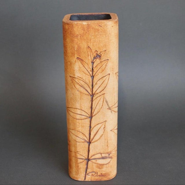 French Stoneware Vase by Raymonde Leduc, 1960s-1970s For Sale - Image 17 of 17