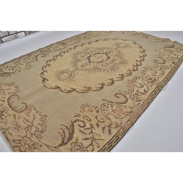 Copper Vintage Modern Decor Living Room Rug in Pastel For Sale - Image 8 of 11