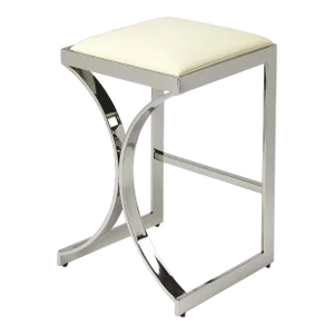 Natalya 24" Counter Stool, Silver