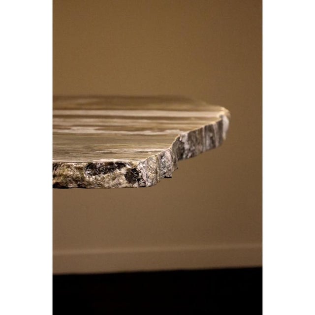 Vermont One of a Kind Dining Table in Marble and Brass by Alex Turco For Sale - Image 6 of 10