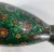 19th Century Japanese Cloisonne Enamel Vase With Green Foil and Damages For Sale - Image 11 of 12