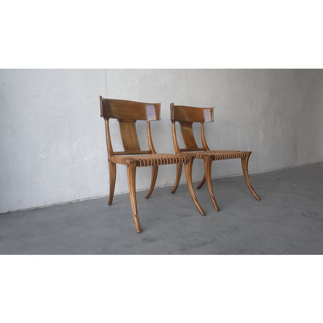 Pair of Mid Century Klismos Chairs by Robsjohn-Gibbings for Sardis For Sale - Image 9 of 12