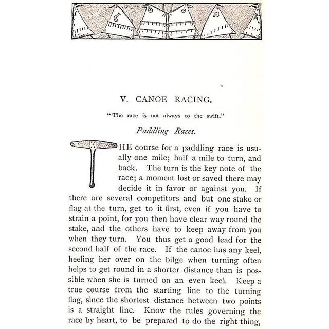 Traditional "Canoe Handling. The Canoe: History, Uses, Limitations and Varieties, Practical Management and Care and Relative Facts." 1888 Vaux, C. Bowyer. "Dot." For Sale - Image 3 of 10