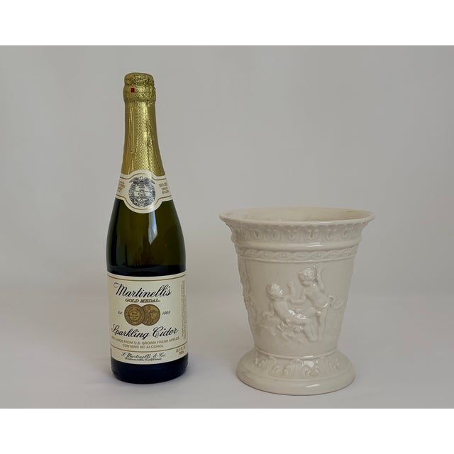Victorian Antique Schierholz Capri German Porcelain Cherub Cachepot For Sale - Image 3 of 8