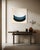 Two stacked ellipses split this square canvas into something closer to a landscape than a pure abstraction: a pale,...