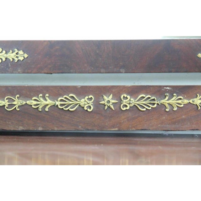Early 19th Century Swedish or French Empire Majohamy and Gilt Pier or Dressing Table With Mirror For Sale - Image 10 of 16