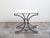 French Midcentury Steel and Bronze Console Table with White Veined Marble Top For Sale - Image 4 of 12