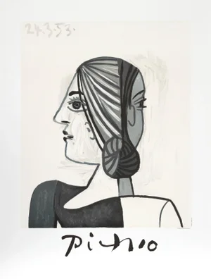 1980s "Tete" Lithograph After Pablo Picasso