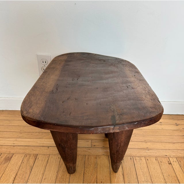 Wood Vintage Rustic African Senufo Stool - Hand Carved Wood For Sale - Image 7 of 11