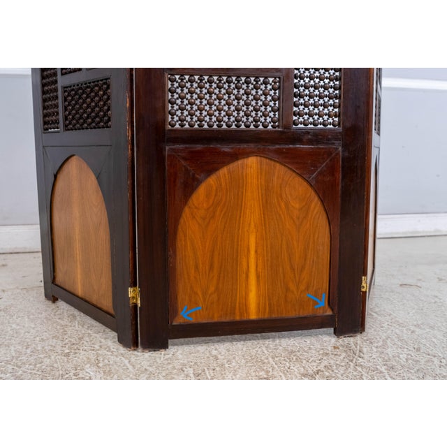 Vintage Aesthetic Movement Stick & Ball 3 Section Folding Screen For Sale - Image 12 of 14