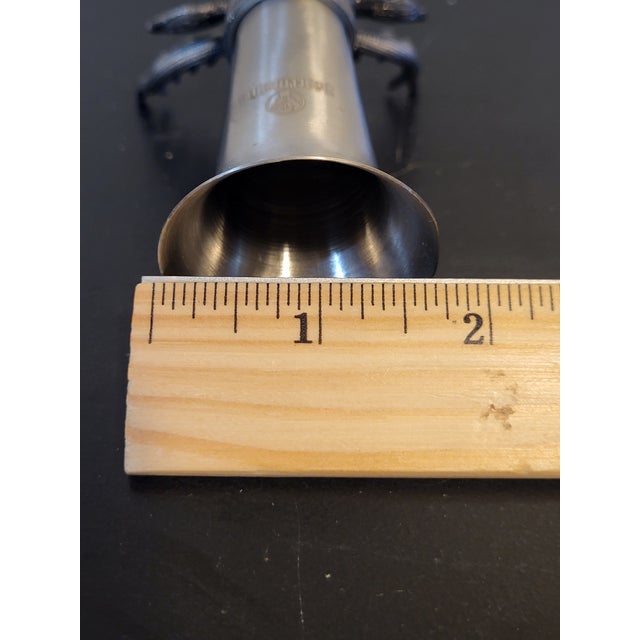 1990s Jägermeister Deer Head Shot Glass Stainless Steel For Sale - Image 9 of 11