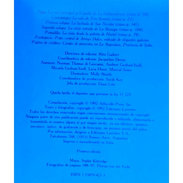 1992 1st Edition, "Estancias Argentinas", by Maria Saenz Quesada; Xavier Verstraeten (Spanish Edition) For Sale - Image 18 of 18