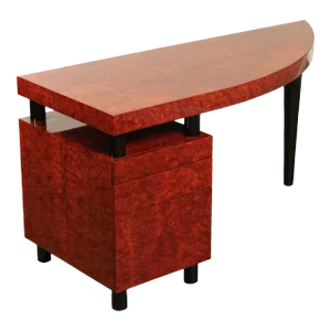 The Pace Collection Sculptural Burlwood Modern Writing Desk