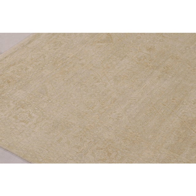 Traditional Rug & Kilim's Modern Rug in Ghostly Beige Medallion For Sale - Image 3 of 8