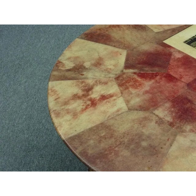 Metal Goatskin Coffee Table by Aldo Tura, 1950s For Sale - Image 7 of 9