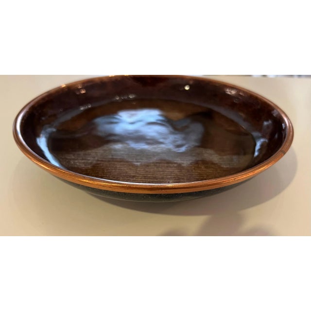 Studio Del Campo Wave Italian Mis Century Enamel Bowl For Sale - Image 9 of 13