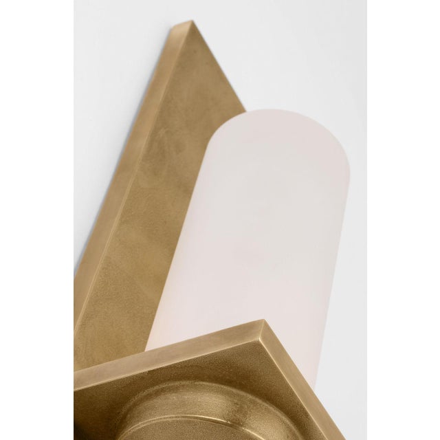 Cornado 18" Indoor/Outdoor Hurricane Sconce in Museum Brass with Etched Crystal Designer: Chapman & Myers Finish: Museum...