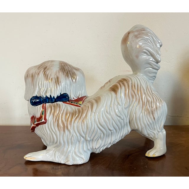 Antique 19th Century Japanese Edo Period Porcelain Okimono in the Form of a Pekingese Dog For Sale In New York - Image 6 of 11