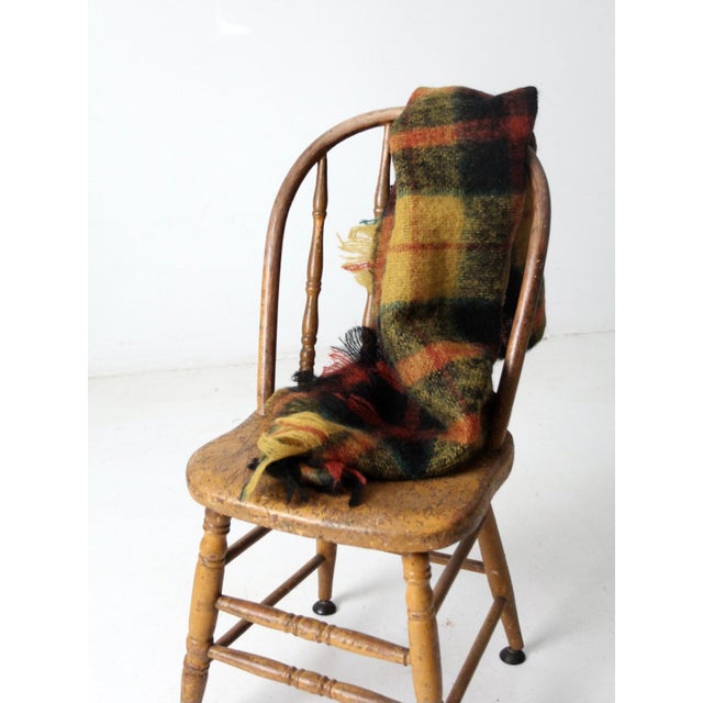 Vintage Scottish Wool Lap Blanket For Sale - Image 4 of 11