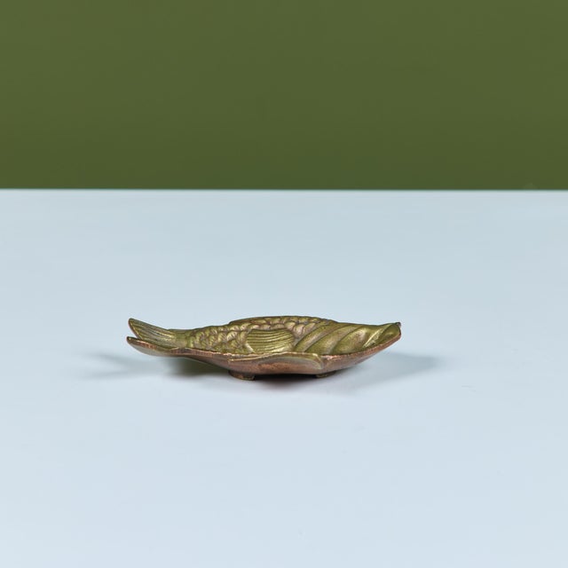 Brass Brass Japanese Fish Dish For Sale - Image 8 of 13