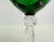 Vintage Emerald Green Pressed Glass Water Goblets With Clear Stems, Set of 13 For Sale - Image 12 of 13