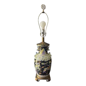 Late 20th Century Remington Lighting Famille Noir Chinoiserie Table Lamp