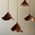 Brown Small Organic Teak Pendant Light with Hat, 1980s For Sale - Image 8 of 18