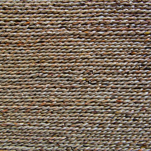 Coastal Contemporary Square Seagrass Rope Coffee Table For Sale - Image 4 of 4