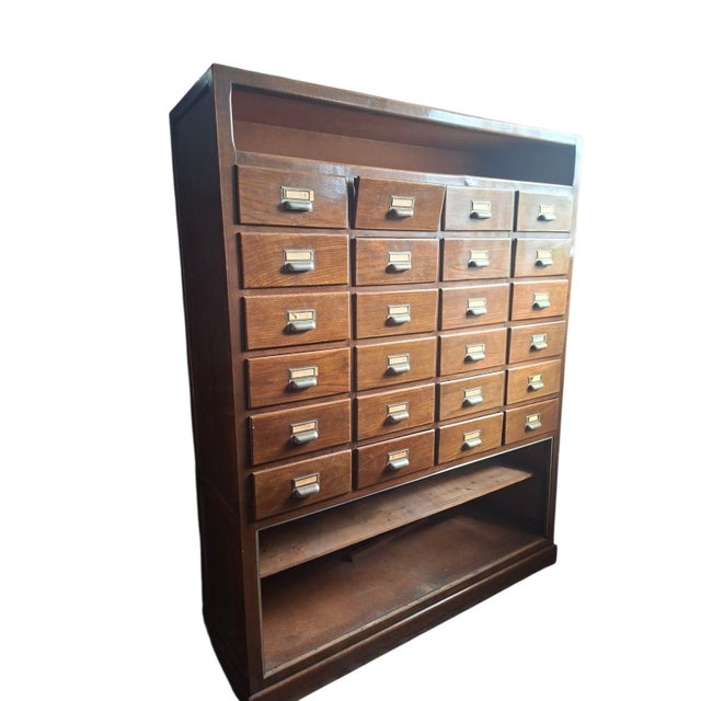 Vintage Office Furniture with Drawers and Swing Door, 1940s For Sale - Image 4 of 8