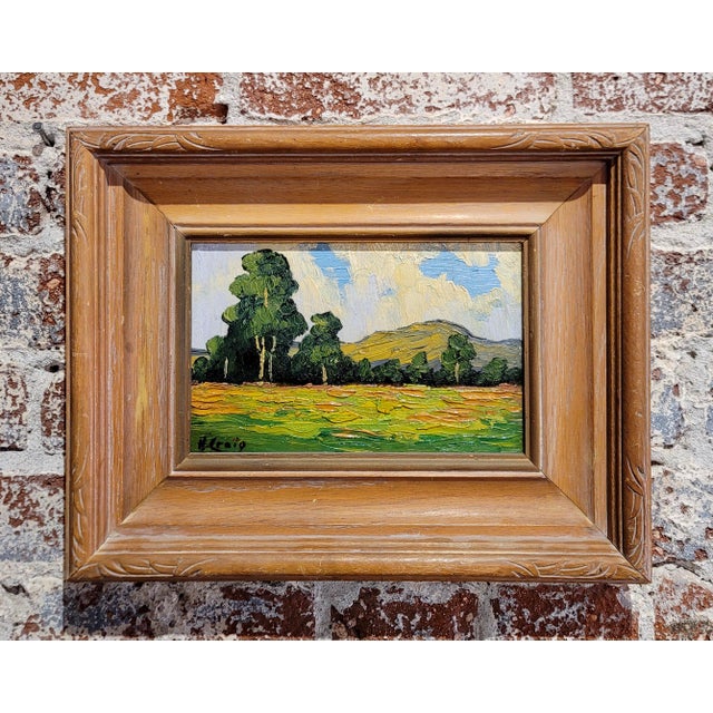 Craig -Pasadena Plein Air Landscape-1910s Oil painting California Impressionist -Oil painting on Masonite - signed - circa...