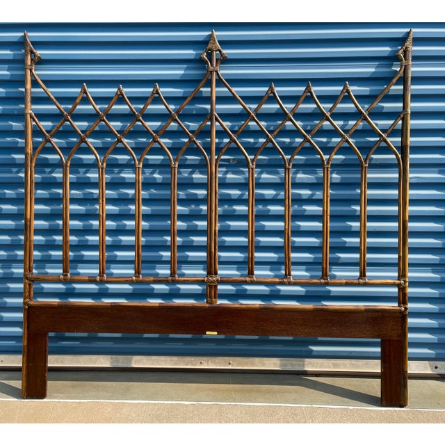 McGuire Rattan Gothic Headboard California King Chairish