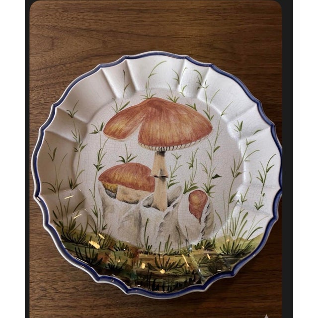 Behold Italian maiolica artistry at its finest…the iconic Bassano ceramic, “Mushroom plates.” There are 4 plates in this...