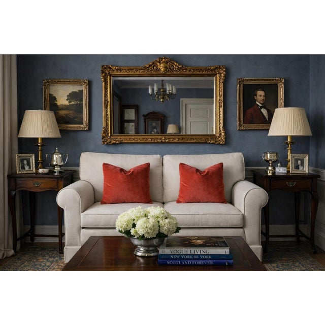 Here for your consideration is a Pair of Lovely 17.5-inch Square Vintage Velvet Pillows, perfect for adding a “Pop-of-...
