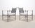 Mario Papperzini Pair of Mario Papperzini Amalfi Iron Lounge Chairs and Ottomans For Sale - Image 4 of 18