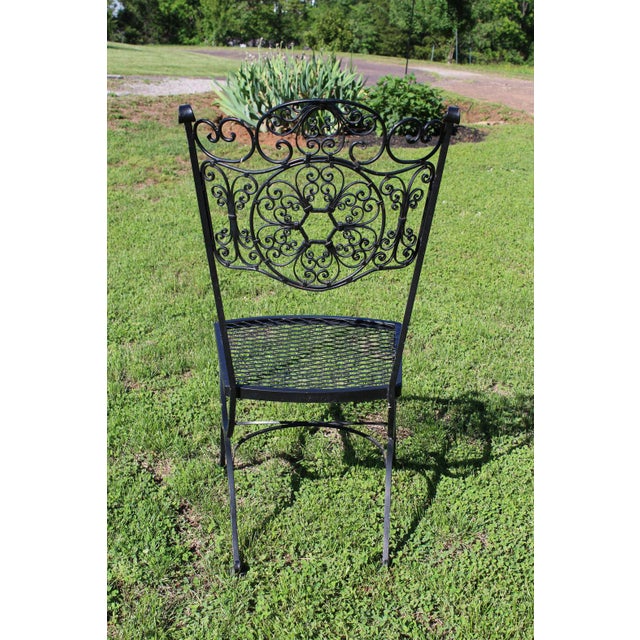 Lee L. Woodard & Sons Wrought Iron Patio Set From the Andalusian Collection—5 Pieces For Sale - Image 6 of 18