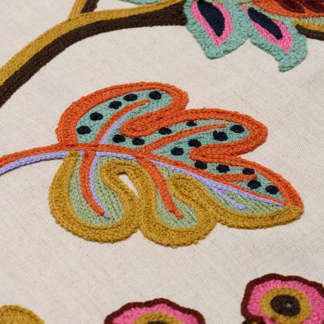 2020s SAMPLE - Schumacher Loulou Embroidery Fabric In Jewel For Sale - Image 5 of 6