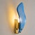 Luxury Italian Light Blue Sanded Leaf Murano Glass Wall Sconces, 4 Pieces For Sale - Image 6 of 9
