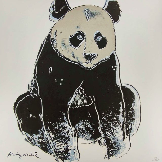 Andy warhol "panda" limited numbered edition lithograph by cmoa. license: andy warhol foundation. limited edition...
