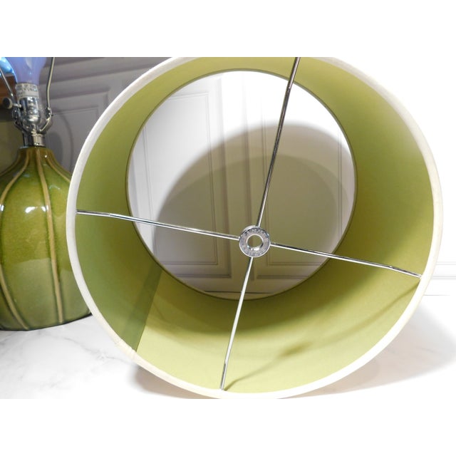 Vintage Tanner Kenzie Avocado Green Ceramic Gourd Lamps - Pair For Sale - Image 13 of 17