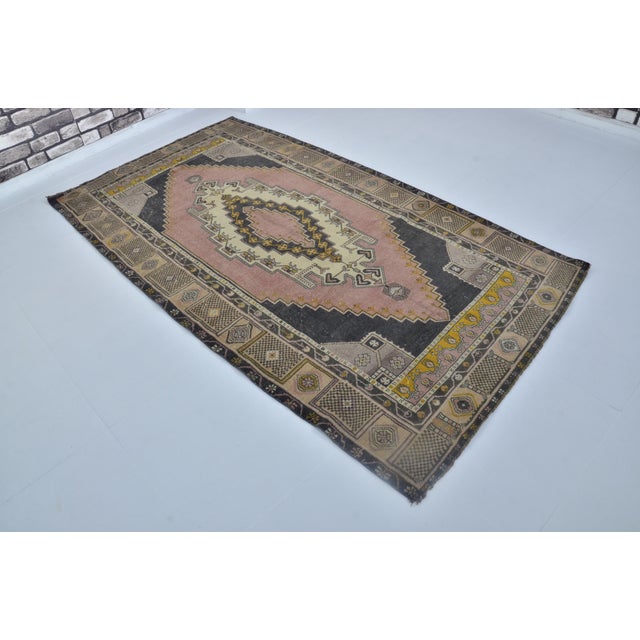 Textile Vintage Anatolian Handknotted Wool Carpet For Sale - Image 7 of 10