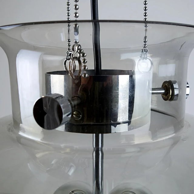 Vintage Glass Ball Pendant Lamp from Limburg For Sale - Image 4 of 9