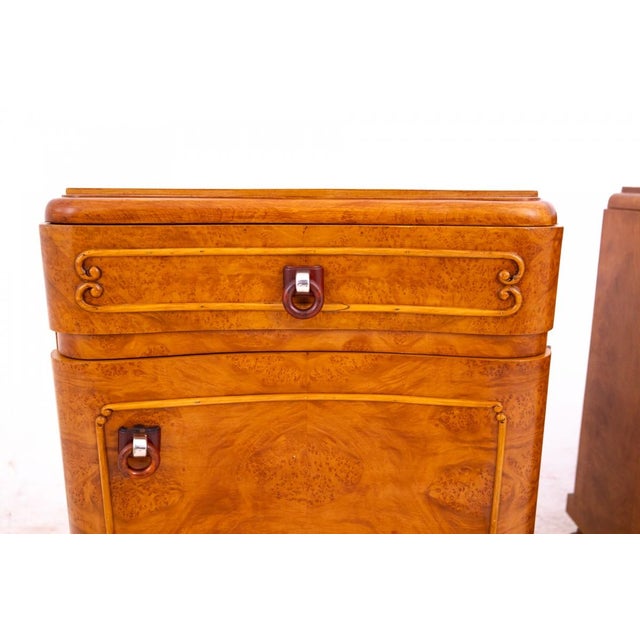 Vintage Polish Art Deco Nightstands, 1930, Set of 2 For Sale - Image 13 of 15