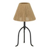 Panoplie Petite Iron Tripod Lamp, Rope Shade For Sale