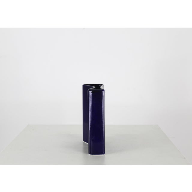 Blue Ceramic Vases by Angelo Mangiarotti, Set of 3 For Sale - Image 8 of 13