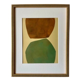 2025 " Settimana" Abstract Minimalist Painting on Cotton Paper by Artist r.k. Red For Sale