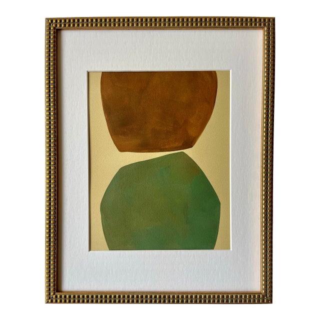 2025 " Settimana" Abstract Minimalist Painting on Paper by Artist r.k. Red For Sale