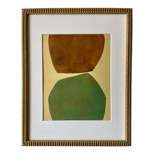 2025 " Settimana" Abstract Minimalist Painting on Paper by Artist r.k. Red