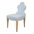 Contemporary Matthew Izzo Home Adelaide Light Blue Performance Linen and Cerused Oak Clover Back Dining Chair For Sale - Image 3 of 10